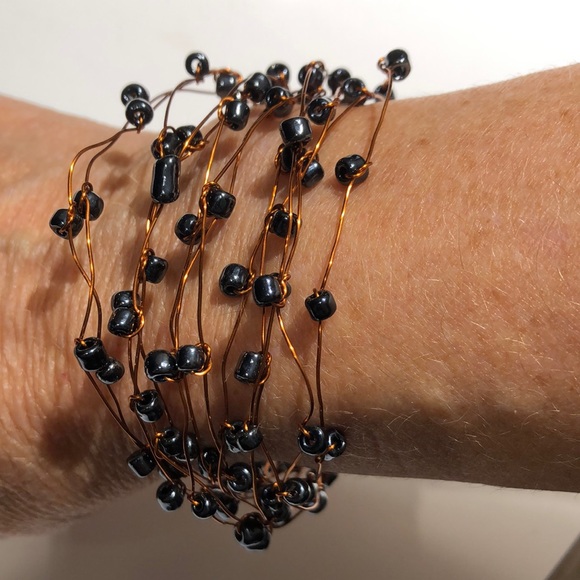 Handmade Wire Beaded Bracelet - Picture 6 of 11